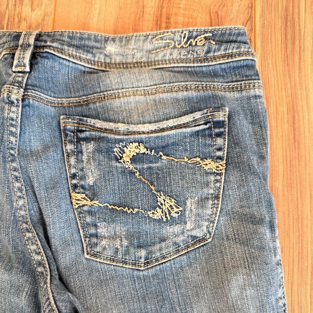 Silver Jeans Audrey Skinny Low Rise Women's Distressed Denim - Picture 5 of 9